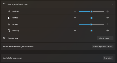 Win11 Kamera Einstellungen